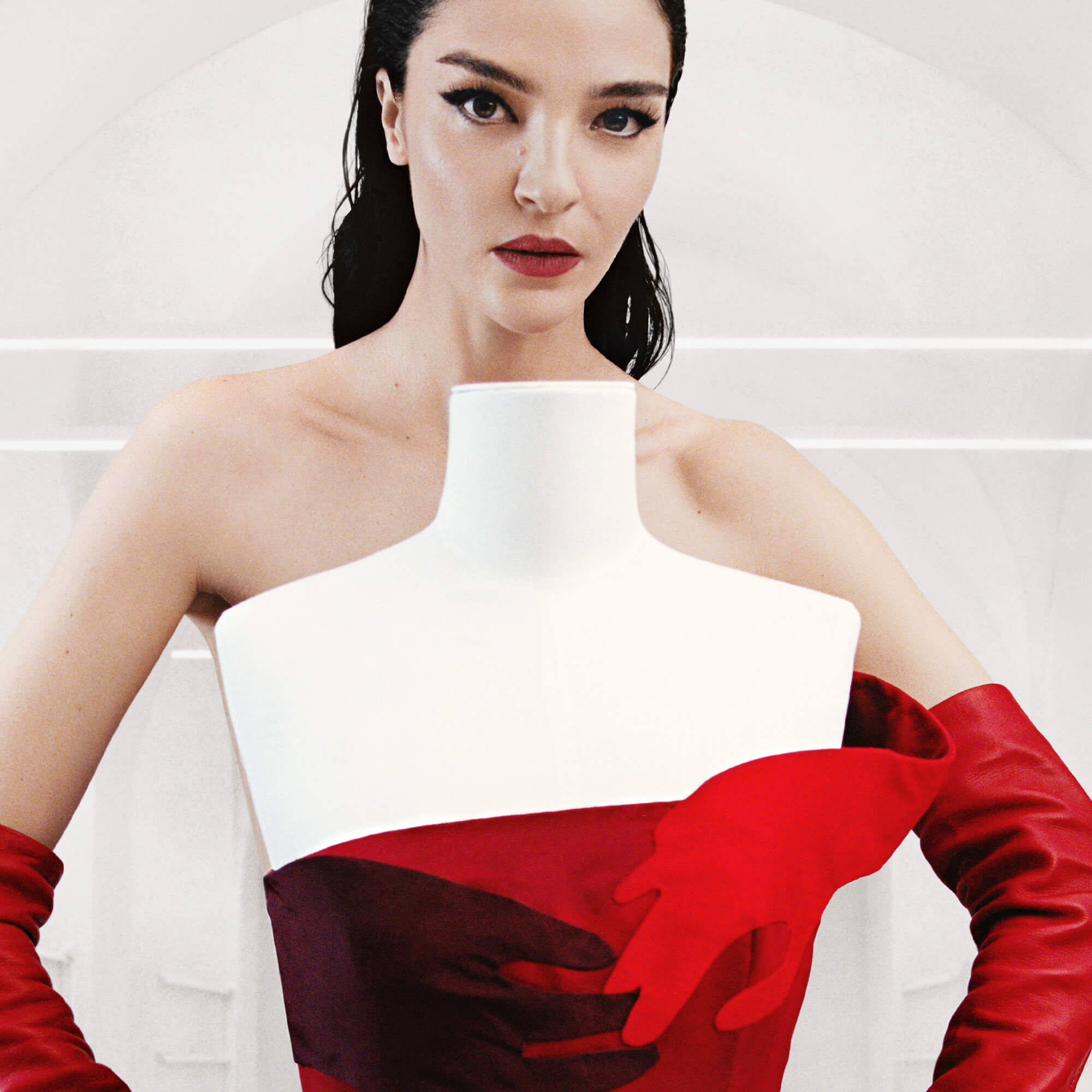 Maison valentino red dress store